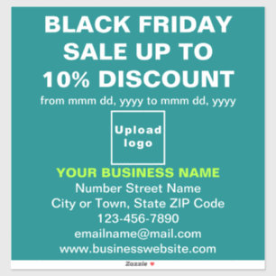 Business Black Friday Sale on Teal Green