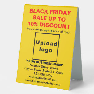 Business Black Friday Sale on Yellow Table Sign