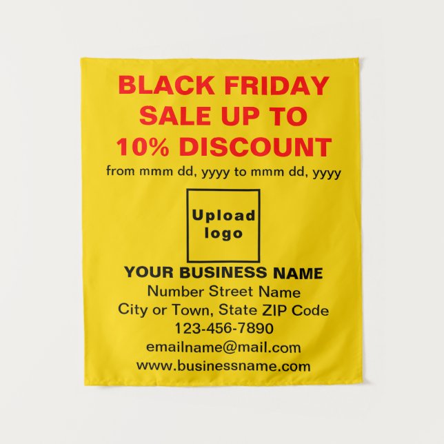 Business Black Friday Sale on Yellow Tapestry (Front)