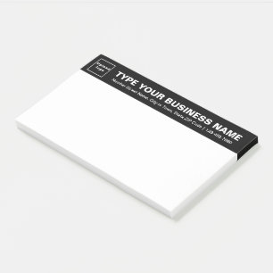 Business Black Heading Large White post it note