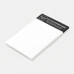 Business Black Heading Long post it note