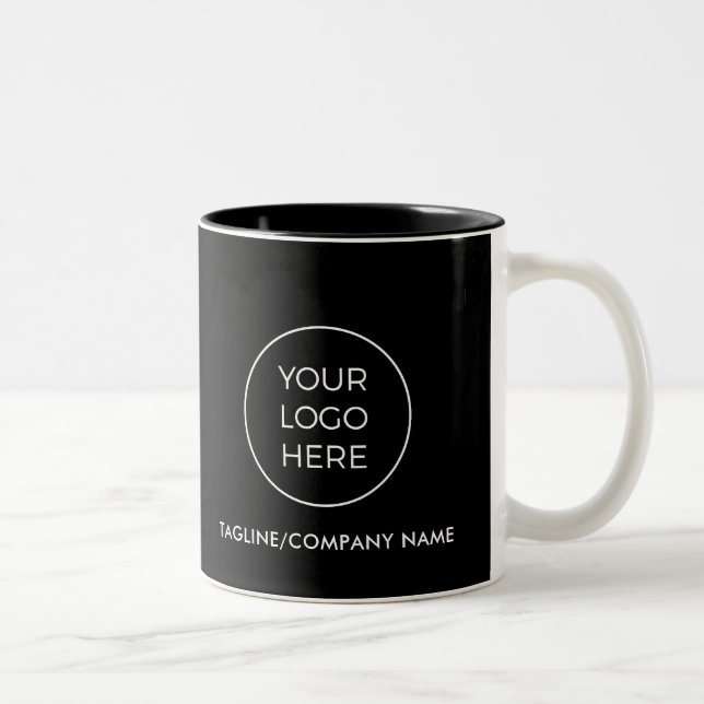 Business Black Logo Coffee Mug (Right)