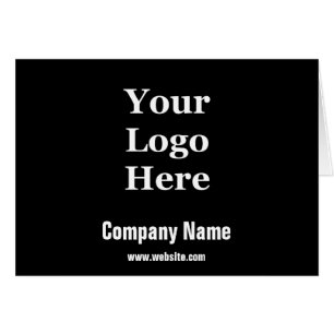 Business Black & White Company Name Logo Note Card