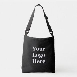Business Black Your Logo Here Template Crossbody Bag