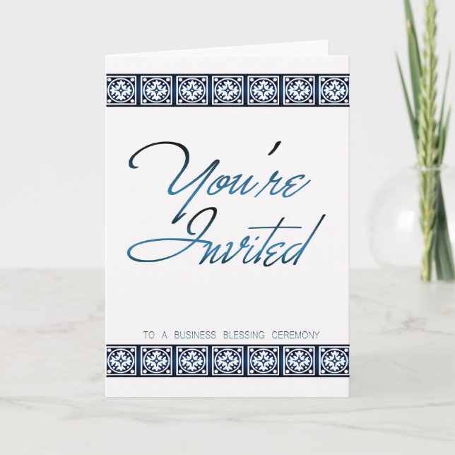 Business Blessing Invitation Card - You're Invited (Front)