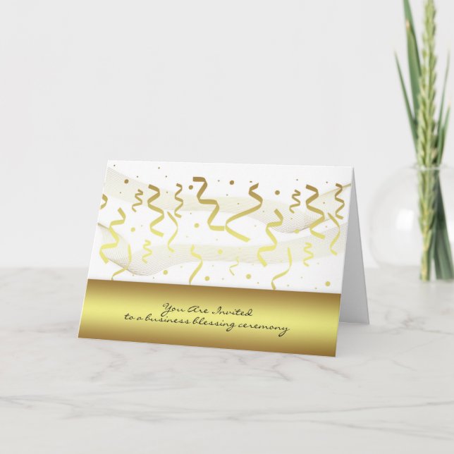Business Blessing Invitation Card - You're Invited (Front)