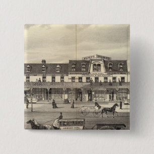 Business block, Asbury Park, New Jersey 15 Cm Square Badge