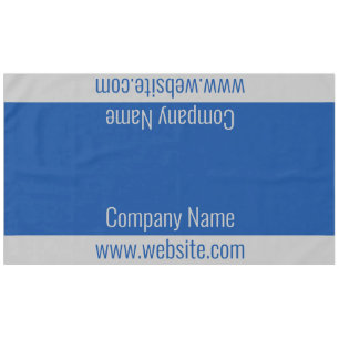 Business Blue and Grey Text Template Tablecloth