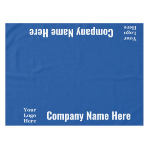 Business Blue and White Company Name Your Logo Tablecloth