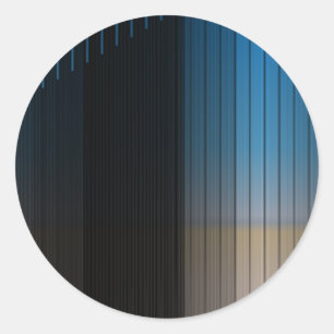Business Blue, Brown & Black Striped Stickers