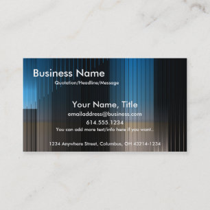 Business Blue, Brown & Black Stripes Business Card