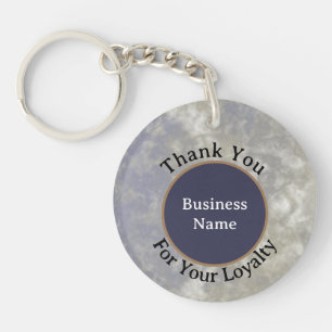 Business Blue Customer Loyalty Appreciation Promo Key Ring