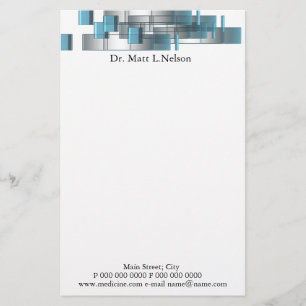 business_blue_doctor stationery