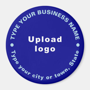 Business Brand Blue Round Shape Magnet