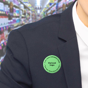 Business Brand Light Green Round Button
