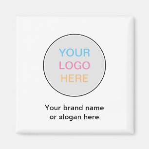 Business Brand Logo White Fridge Magnet