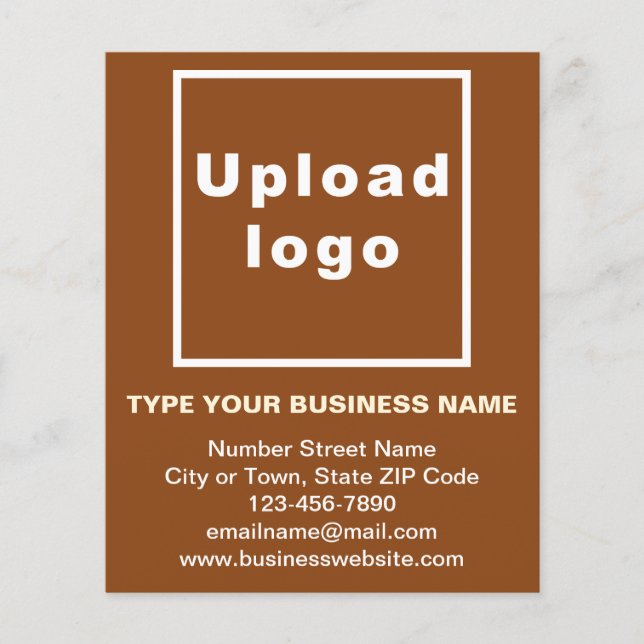 Business Brand Name on Brown Flyer (Front)