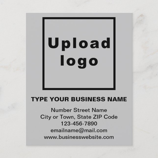 Business Brand Name on Gray Flyer (Front)