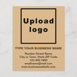 Business Brand Name on Light Brown Flyer