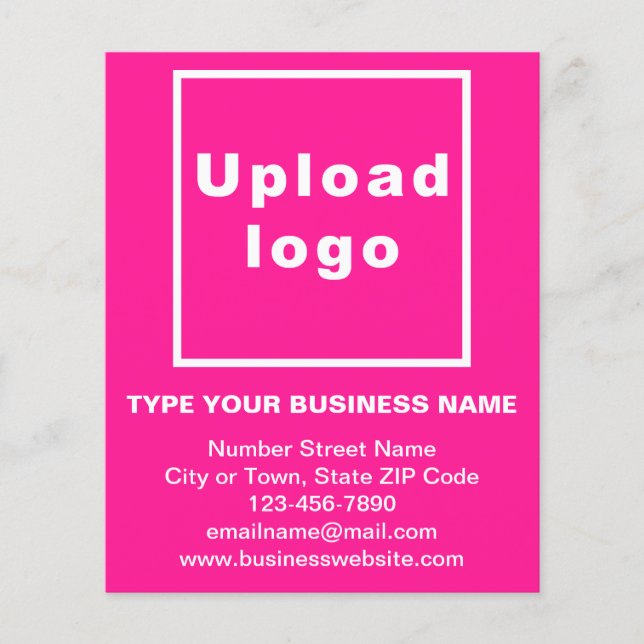 Business Brand Name on Pink Flyer (Front)