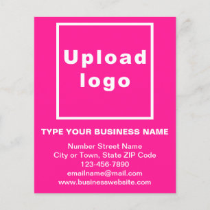 Business Brand Name on Pink Flyer