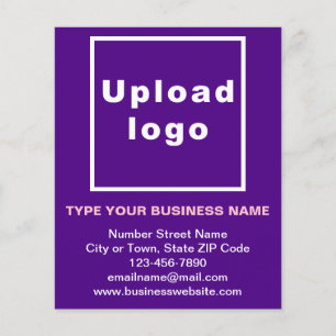 Business Brand Name on Purple Flyer