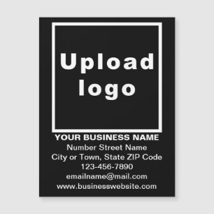 Business Brand on 4.25” x 5.6” Black Magnetic Card