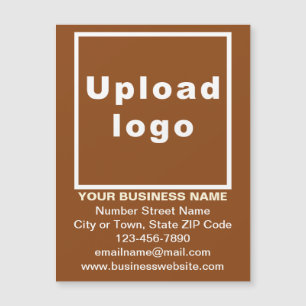 Business Brand on 4.25” x 5.6” Brown Magnetic Card