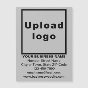 Business Brand on 4.25” x 5.6” Grey Magnetic Card