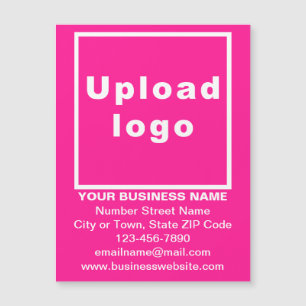 Business Brand on 4.25” x 5.6” Pink Magnetic Card