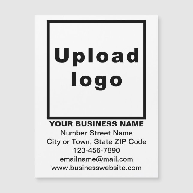 Business Brand on 4.25” x 5.6” White Magnetic Card (Front)