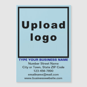 Business Brand on 5” x 7” Light Blue Magnetic Card