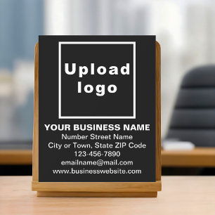 Business Brand on Black Acrylic Sign