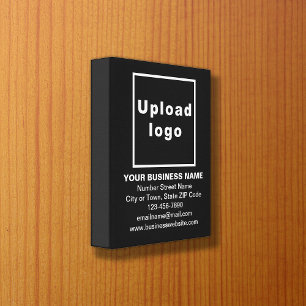 Business Brand on Black Canvas Print