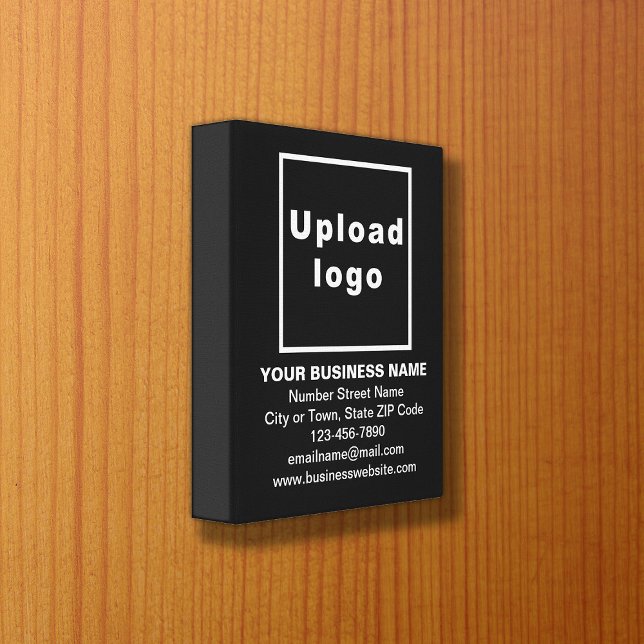 Business Brand on Black Canvas Print (Creator Uploaded)