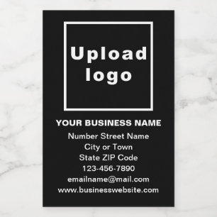 Business Brand on Black Portrait Format Food Label