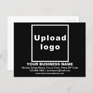 Business Brand on Black Postcard
