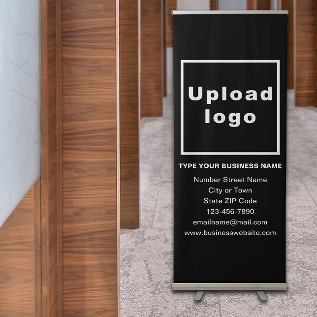 Business Brand on Black Retractable Banner (Creator Uploaded)