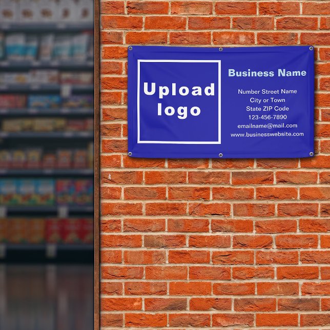 Business Brand on Blue Banner (Blue banner with your business brand)