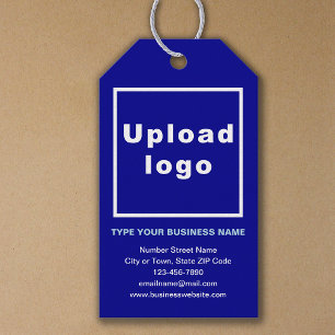 Business Brand on Blue Gift Tag