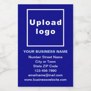 Business Brand on Blue Portrait Format Food Label