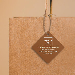 Business Brand on Brown Diamond Shape Tag