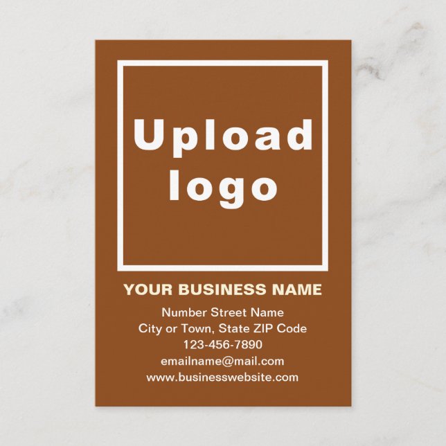 Business Brand on Brown Flat Card (Front)