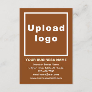 Business Brand on Brown Flat Card