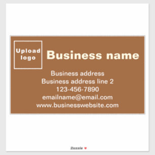 Business Brand on Brown Large Rectangle Vinyl