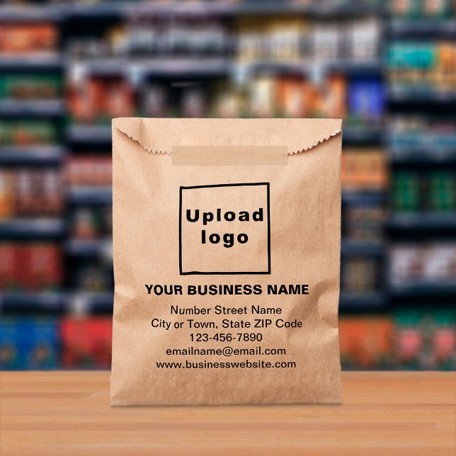 Business Brand on Brown Paper Bag (Brown paper bag with your business brand displayed in a store)
