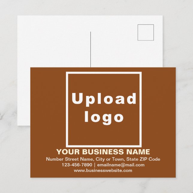 Business Brand on Brown Postcard (Front/Back)