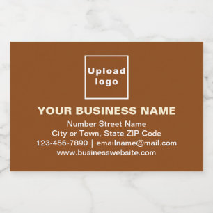 Business Brand on Brown Small Size Liquor Bottle Label