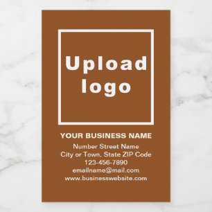 Business Brand on Brown Small Size Wine Label