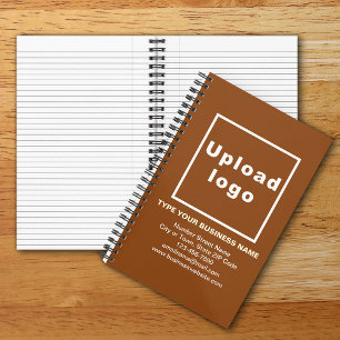 Business Brand on Brown Spiral Notebook